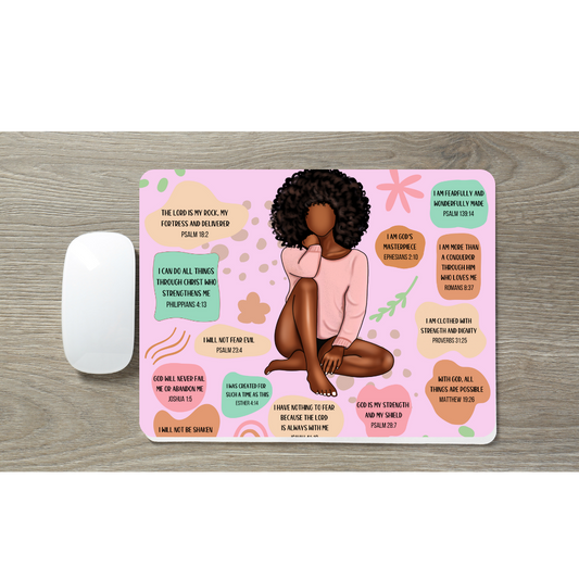 Pink Afro Girl Mousepad
