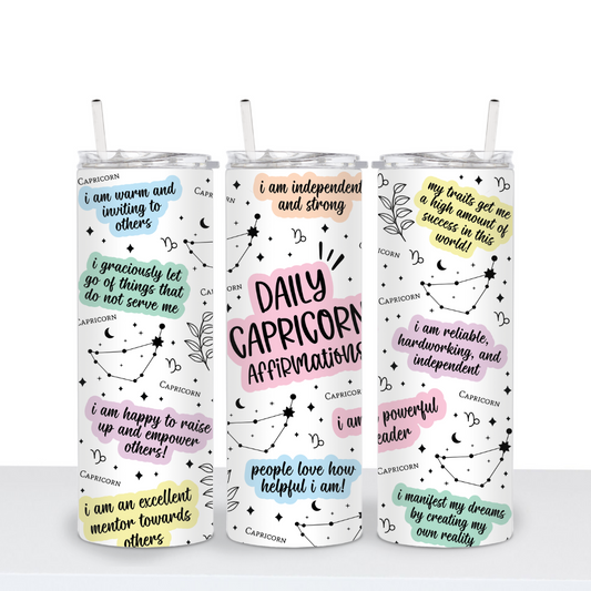 Zodiac Affirmation Tumbler