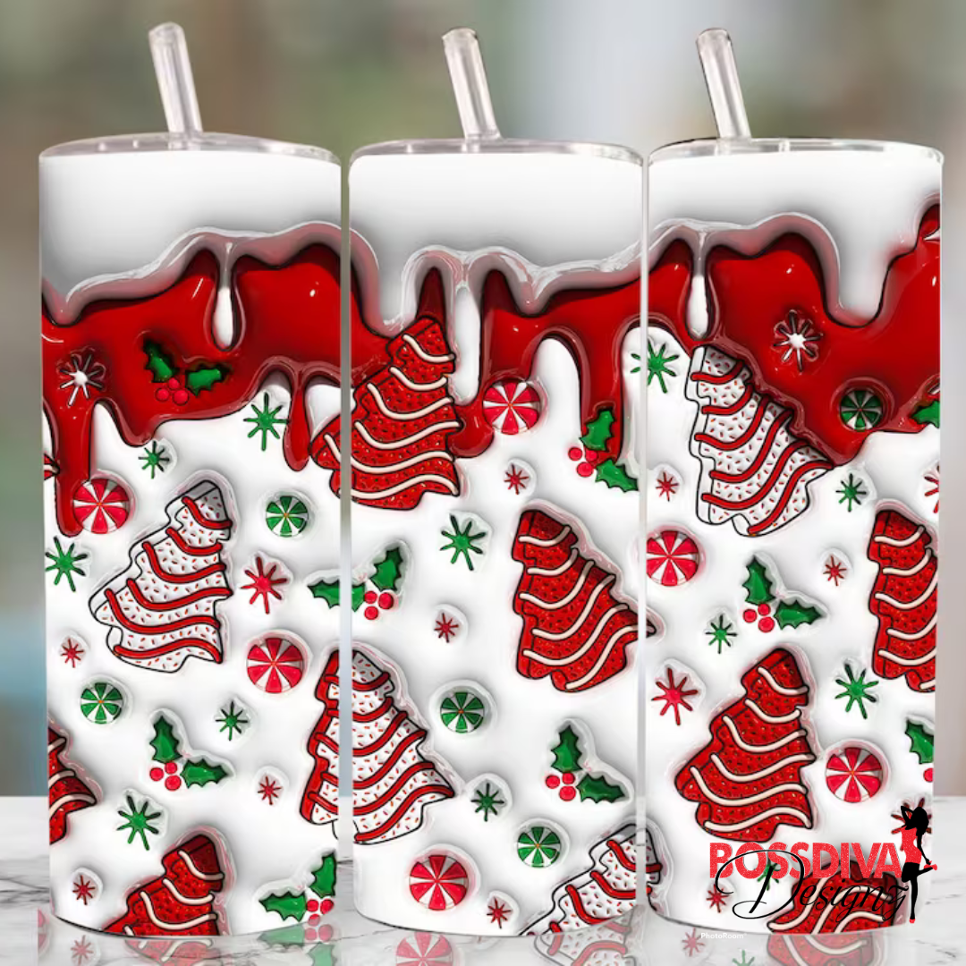 Christmas Cake Tumbler